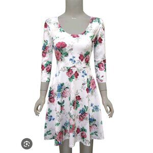 Tom's Ware Romantic Floral Comfy Midi Dress Size XL